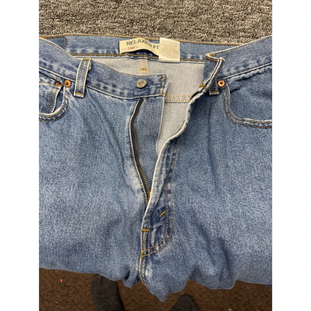 Levis 550 Relaxed Fit Jeans Mens 36x32 Blue Medium Wash Tapered Denim 00550-4891